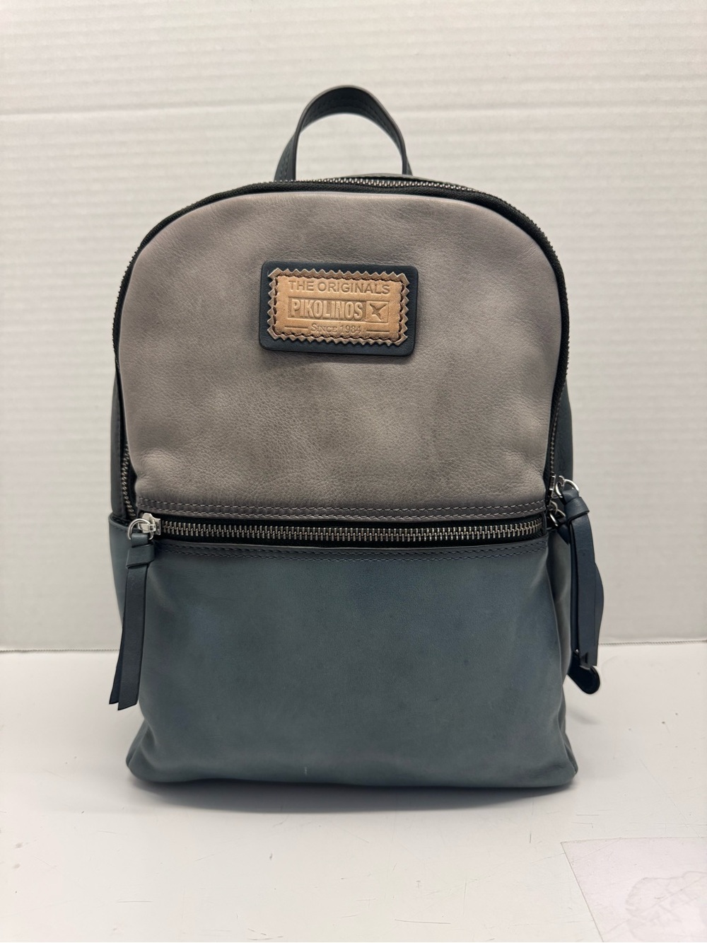 Pikolinos Leather Zip Top Backpack